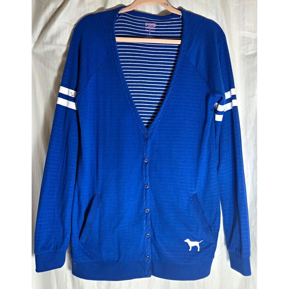 PINK Florida Gators Button Cardigan Gators Blue/White L Y2K Varsity Athletic
